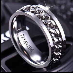 8mm Chain Eternity Men’s Fashion or Wedding Ring